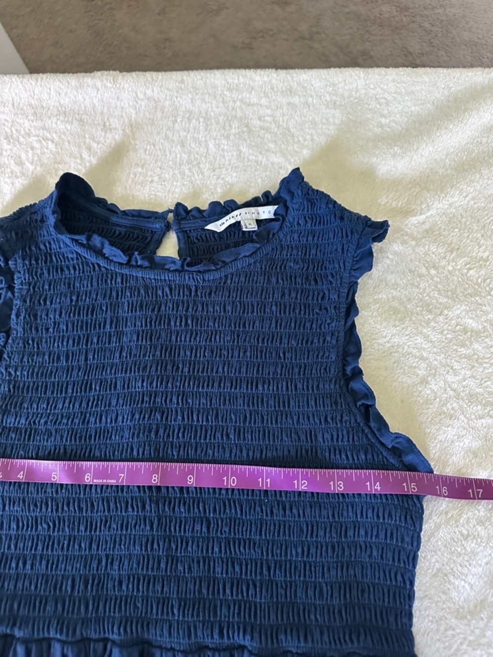 The NINES Hatch Navy Sleeveless Midi Dress - Picture 7 of 8